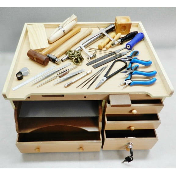 Jewelry Making Workbench & Tools Set of 30 - Bench and Basics to Make Jewelry