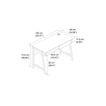 thumbnail image 5 of Mainstays 2 Drawers Computer Desk with USB Charger for Teen Adult, 39.4' Study Writing Table, Walnut Canyon Finish., 5 of 5