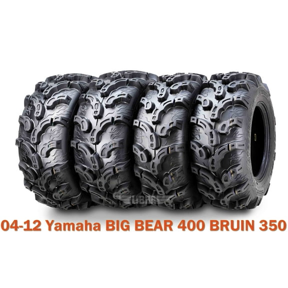 (4) WANDA 25X8X12 25X10X12 fit 04-12 Yamaha BIG BEAR 400 BRUIN 350 ATV Tire Set Super Mud