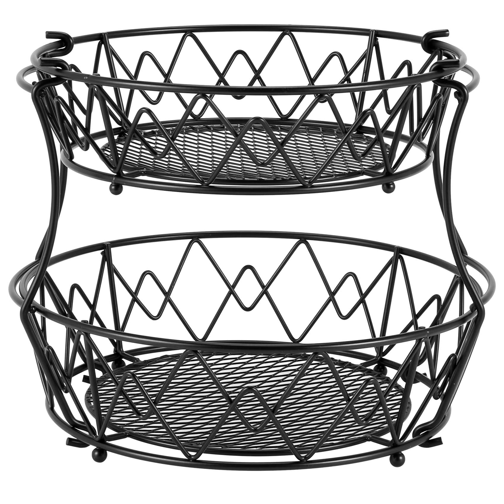 Ocnvlia Tiered Fruit Bowls Orange Storage Stacking for Kitchen