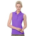 thumbnail image 1 of Monterey Club Women's Pique Solid Sleeveless Golf Polo Shirt #2064, 1 of 2