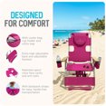 thumbnail image 3 of Ostrich The Woody Backpack 3N1 Portable Chair, Reclining Lounger with Cooler Bag, Pink, 3 of 12