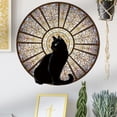 thumbnail image 1 of Pegatinas de pared de gato negro para niños, pegatinas de pared de gato, pegatina circular con patrón de colores para dormitorio, cúpula, 1 of 5
