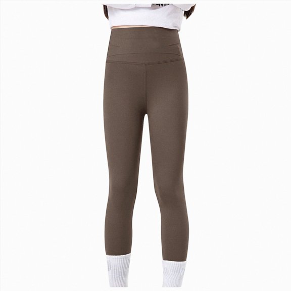 Splozh Toddler Girl Pants Fashion Cute Fall Kids Pants Leggings High Waisted Slim Fit Pants Yoga Pants Out Wear Stretchy Leggings,Coffee,9-12 Years