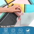 thumbnail image 3 of Yayeee Kitchen Curtains Tier Pair Light Filtering 27"x24" Rod Pocket Short Cafe Window Panel, Colorful Checkered Pattern, 3 of 7