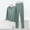 Army Green, variant on Dianli PJs Loungewear V Neck Long Sleeve Pajama Set V Neck Top And Long Pants Solid Color Soft Breathable Comfortable Homewear Nightwear Sleepwear