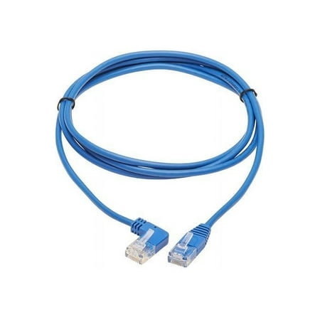UPC: 0037332252319 | TRIPP LITE N204-S05-BL-LA 5 ft. Cat 6 Blue Left-Angle Cat6 Gigabit Molded Slim UTP Ethernet Cable (RJ45 Left-Angle M to RJ45 M)