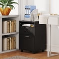 thumbnail image 2 of HOMCOM Vertical Filing Cabinet with Drawer Wheels, File Cabinet, Black, 2 of 10