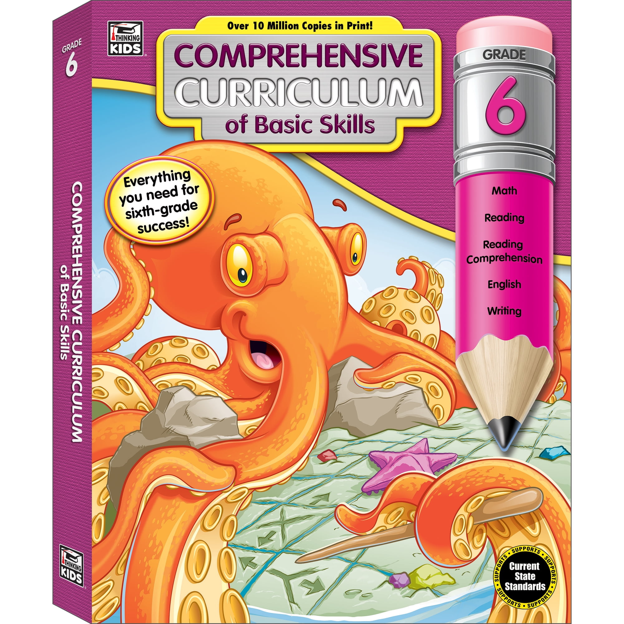 Thinking Kids Comprehensive Curriculum of Basic Skills Workbook (544) Grade 6