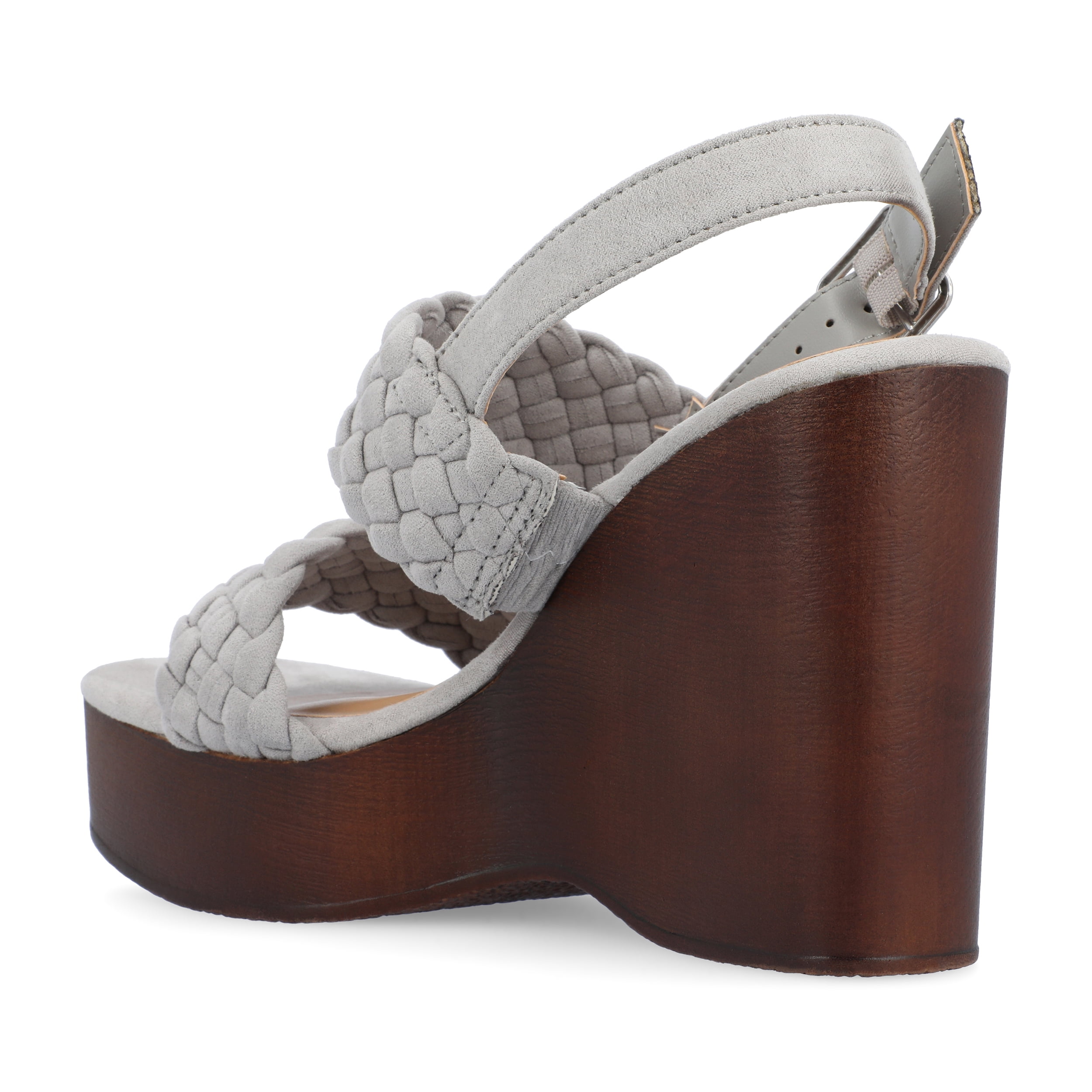 Journee Womens Ayvee Buckle Platform Wedge Sandals