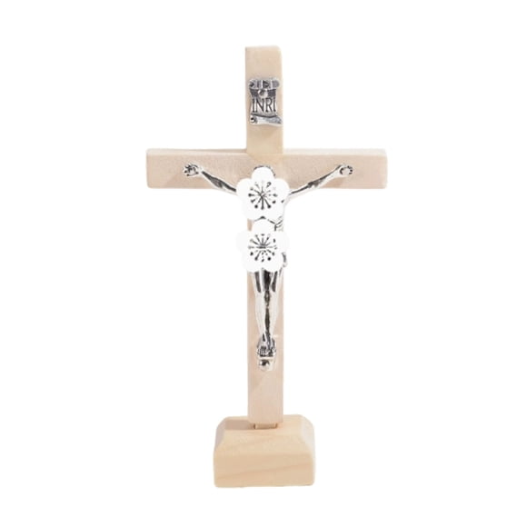 Escultura de escritorio de madera maciza, para decoración del escritorio en casa o en la iglesia, ideal como regalo