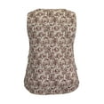 thumbnail image 2 of Women's Printed Mesh Crew Neck Ruffle Tank, 2 of 4
