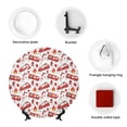 thumbnail image 4 of Wukai Fire Truck Print Decorative Plate for Display,Bone China Decorative Plate, Ceramic Dinner Plate with Stand, Vertical Ceramic Plate-7in, 4 of 6
