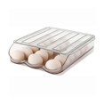 thumbnail image 1 of 1 Layer Automatically Rolling Egg Storage Container ,capacity Egg Organizer For Fridge With Lid, 1 of 5