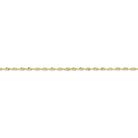 10K Yellow Gold 2mm D/C Extra-Lite Rope Chain Necklace