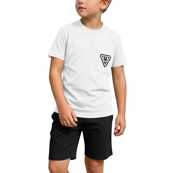 Amidoa Girls Summer Outfit Sets 2 Piece T-Shirt Short Sleeve and Shorts Set Kids Clothing Sets White Size 8