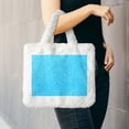 thumbnail image 6 of Yiaed Sky Blue Glitter Print Fluffy Shoulder Bag Plush Bags Women Ladies Tote Bag Fluffy White Furry Purse Handbag for Autumn and Winter, 6 of 7