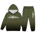 thumbnail image 4 of Kiijoy Boys Casual Athletic Tracksuit California Print Hoodie Joggers Outfits, Size 2-14, 4 of 5