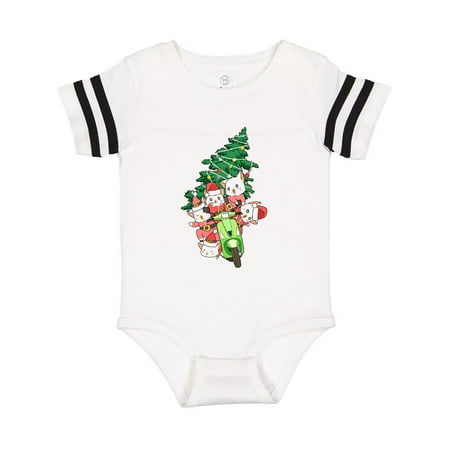 

Inktastic Kawaii Cats Christmas Scooter Gift Baby Boy or Baby Girl Bodysuit