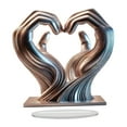 thumbnail image 2 of Estatuilla de mano de corazón, estatua de gesto de amor, adorno de escultura de mano de escritorio acrílico para baño, soporte de TV y sala de, 2 of 8
