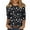 #278 Black, variant on PYUEXIA Womens Tops 3/4 Sleeve Crew Neck Cotton Tees Floral Print Summer T Shirts 2024 Three Quarter Length Shirts Black XL