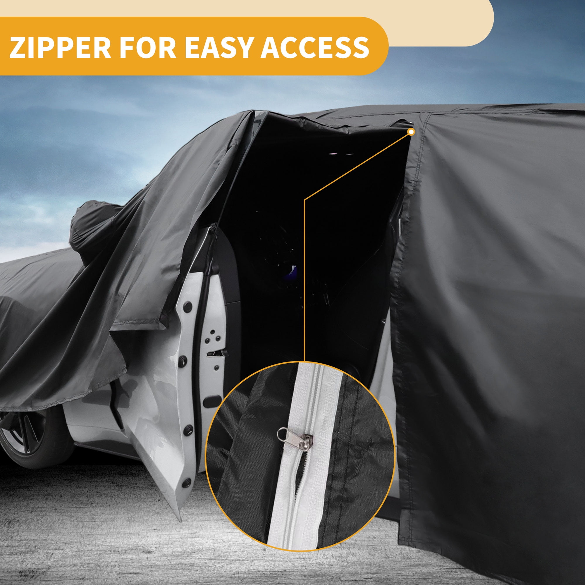 Unique Bargains Durable Waterproof Car Cover Black ["for Toyota Corolla Cross"]