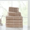 Mainstays Value 10-Piece Cotton Towel Set with Upgraded Softness & Durability, Vallejo Tan