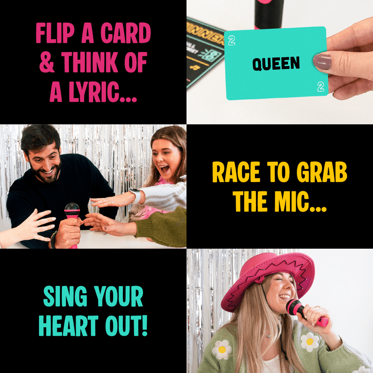 Lucky Egg Grab The Mic Karaoke Party Board Game Ages 8+ photo 4