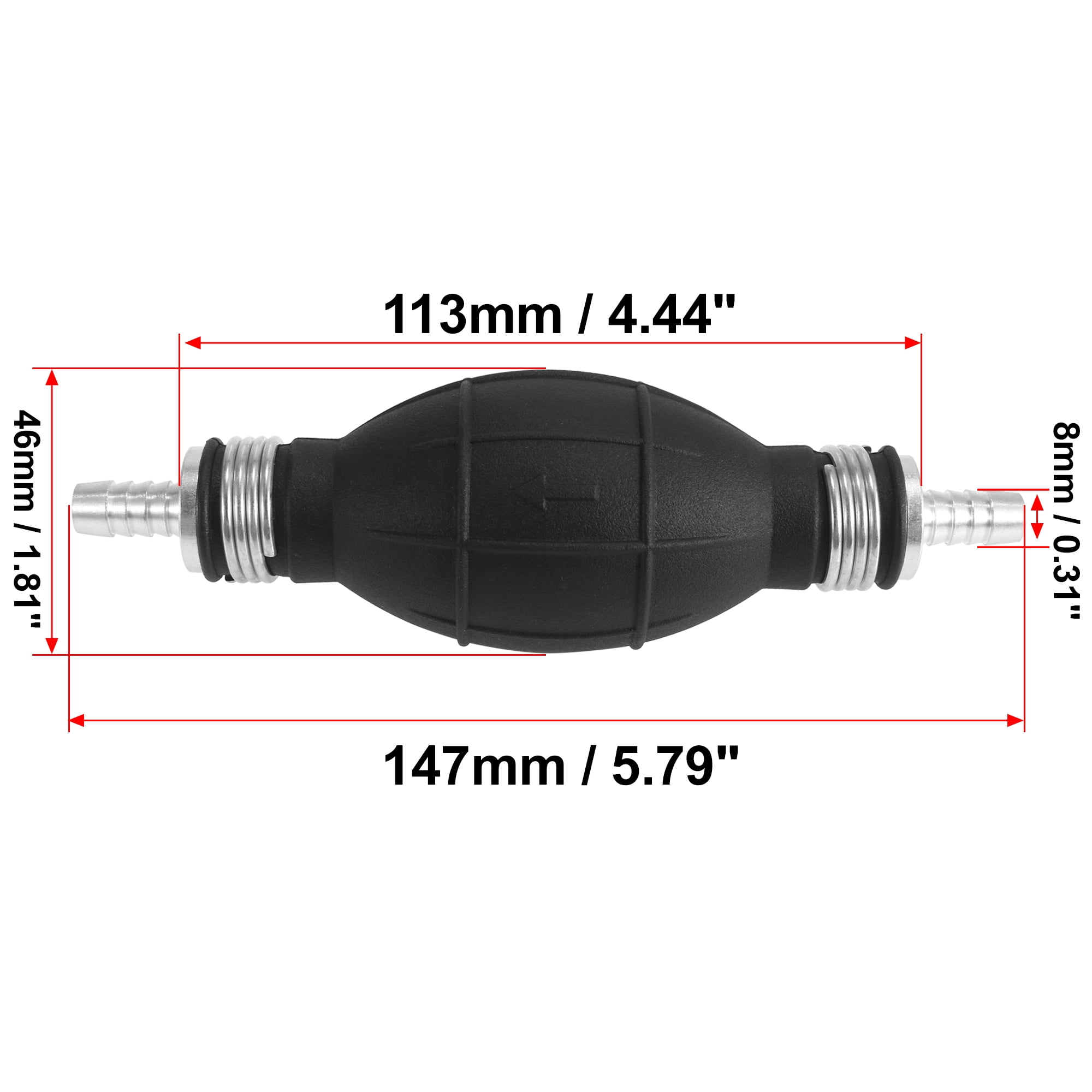 Unique Bargains 4pcs 8mm 5/16 Rubber Fuel Transfer Bulb for Car Marine Boat Diesel