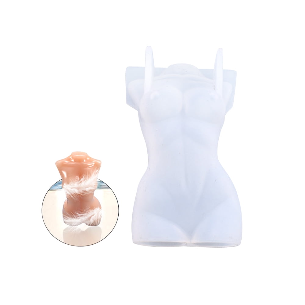 SchSin 3D Female Male Body Candle Mold DIY Silicone Torso Soap Making
