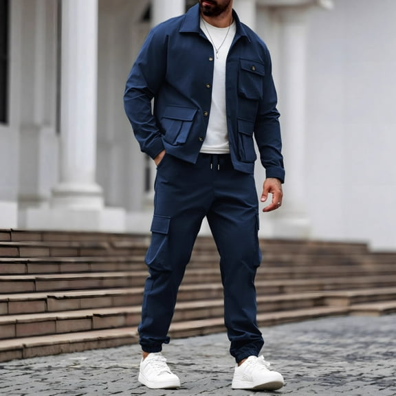 Men's Tracksuits Sweatsuits for Men Sweat Track Suits 2 Piece Full Zip Sports Jogging Suits Sets Athletic Running Sweatsuits with Zip Pockets Track Suit for Jogging or Warm Up