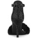 thumbnail image 4 of Sandalias De Tacón De Aguja De Piel Sintética Con Purpurina Para Mujer Negro 40, 4 of 7