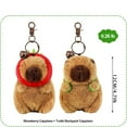 thumbnail image 3 of 4.7Inch Cuddly Capybara Plush Toy Keychains, Stuffed Animals Plush Bag Charms, Gifts for Teens Women & Fans, 3 of 5