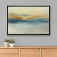 thumbnail image 3 of PixonSign Framed Canvas Print Wall Art Pastel Watercolor Sunset Sea Landscape Abstract Shapes Illustrations Modern Art Decorative Minimal Relax/Calm for Living Room, Bedroom, Office - 16"x24" BLACK, 3 of 5