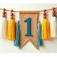 thumbnail image 4 of LUUFILx Number One Burlap Tassel Bunting Banner for Baby's First Birthday Party Background Decoration Backdrop Cake Smash Party Supplies Decors, 4 of 8
