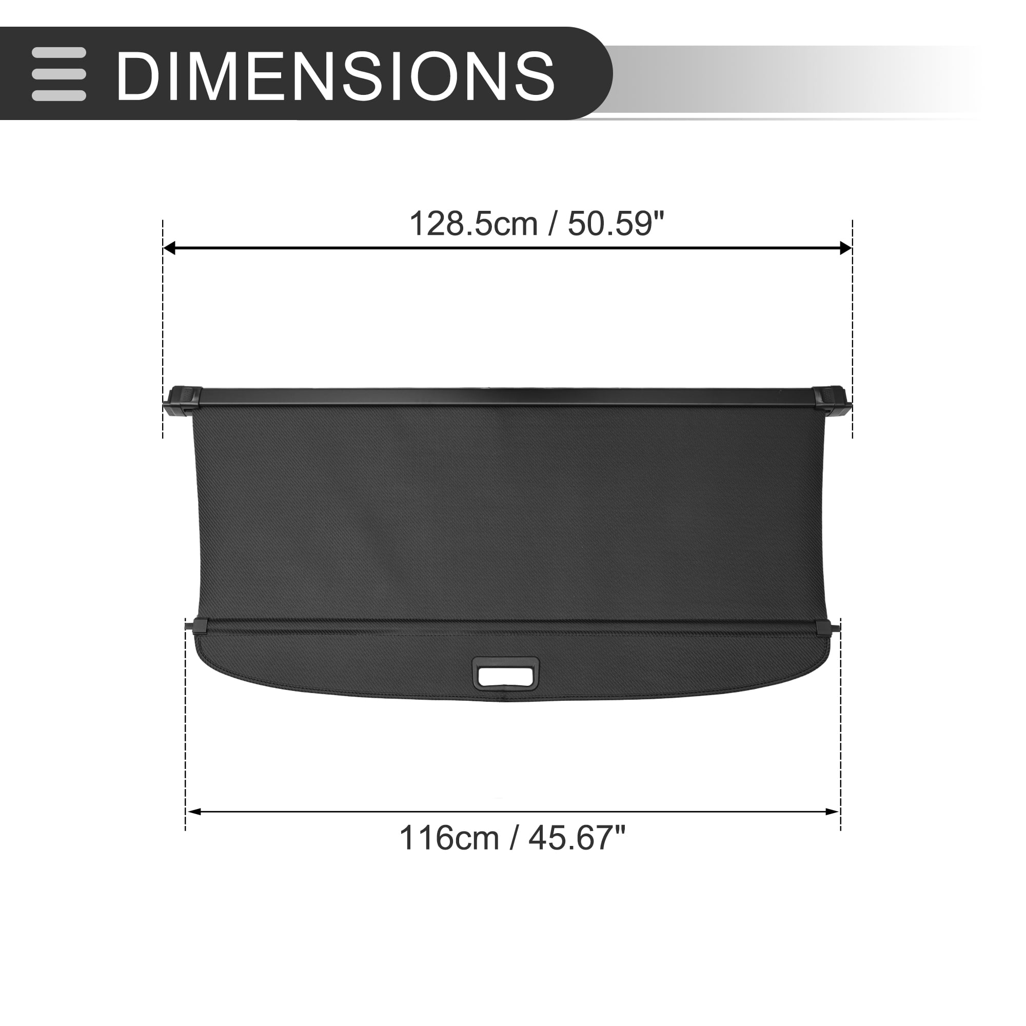 Unique Bargains Retractable Car Cargo Cover for BMW Trunk Parcel Shelf Shield Shade Black1