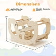 thumbnail image 3 of Costway 2-in-1 Rocking Horse Arch for Kids with Rocker Arch Climber Comfortable Backrest Natural, 3 of 10