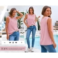 thumbnail image 4 of BTFBM Sleeveless Sweater Tops for Women Crew Neck Lightweight Casual Loose Tank Summer Outfits Fashion Clothing, 4 of 7