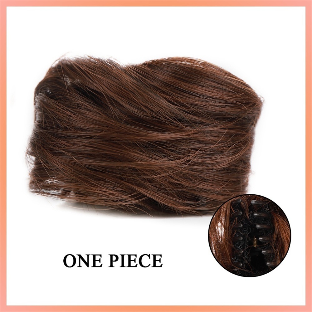 Messy Straight Hair Bun Donut Chignon Synthetic Claw Clip Hair Bun Chignon Hair Extensions for Women