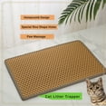 thumbnail image 1 of Masadoras Cat Litter Mat, Kitty Litter Trapping Mat, Double Layer Mats with MiLi Shape Scratching design, Urine Waterproof, Easy Clean, Scatter Control 21" x 14" Yellow, 1 of 6