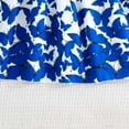 thumbnail image 7 of Girls Dresses Butterflies Print Bowknot Ruffle Sleeves A Line Round Neck Dresses Dress for Girls Blue 5-6 Years, 7 of 7