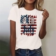 thumbnail image 6 of Goodtrade8 Womens USA Years Anniversary Shirts Casual Short Sleeve Pullover Summer Red White and Blue Independence Day American Flag 4th of July Crew Neck Shirts for Women Graphic, 6 of 8