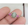 thumbnail image 5 of Unique Cats Eye Birthstone Ring-Three Gemstone Ring-925 Sterling Silver Ring -Family Birthstone Ring-Multi Stone Engagement Ring-Cats Eye Silver Ring, 5 of 6