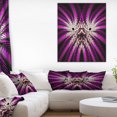 thumbnail image 1 of Glowing Purple White Fractal Flower - Abstract Wall Art Canvas, 1 of 3