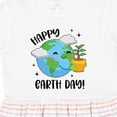 thumbnail image 4 of Inktastic Happy Earth Day Cute Smiling Planet Earth with Tree Girls Toddler Dress, 4 of 5