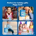thumbnail image 3 of Kids Safe Bank with Fingerprint Password,ATM Piggy Bank for Boys Girls, Mini ATM Coin Bank Money Saving Box with Password, Kids Safe Money Jar for Adults with Auto Grab Bill Slot, 3 of 10