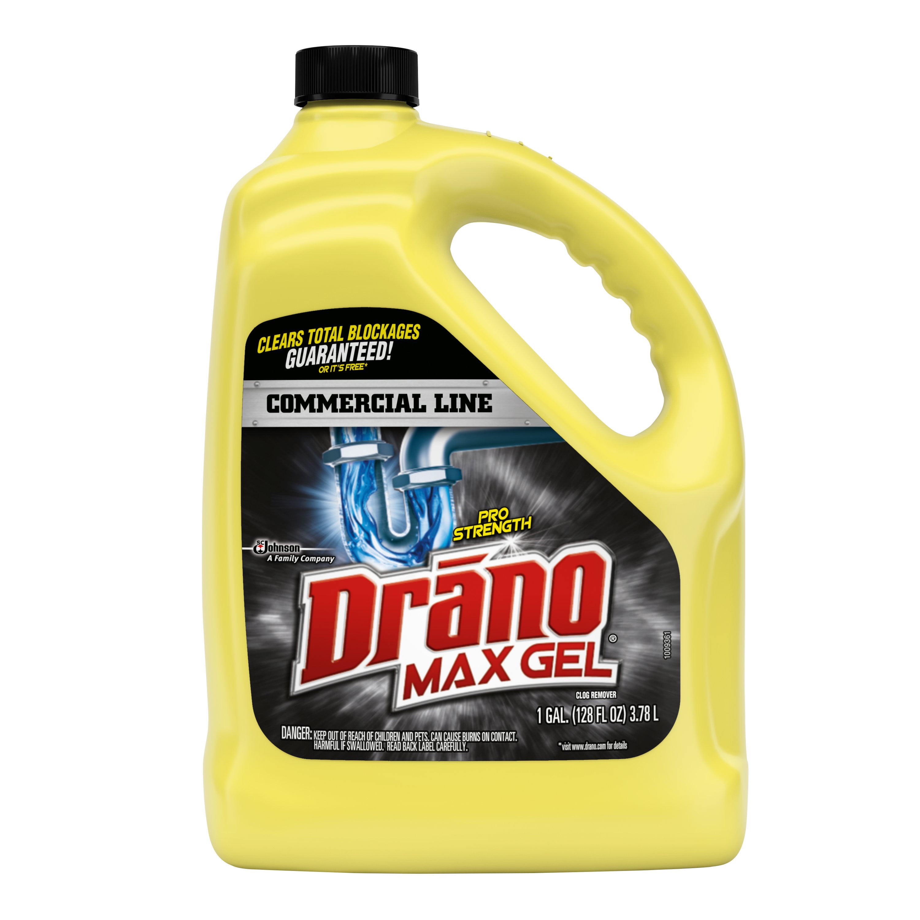 Drano Max Gel Clog Remover, Commercial Line, 128 oz