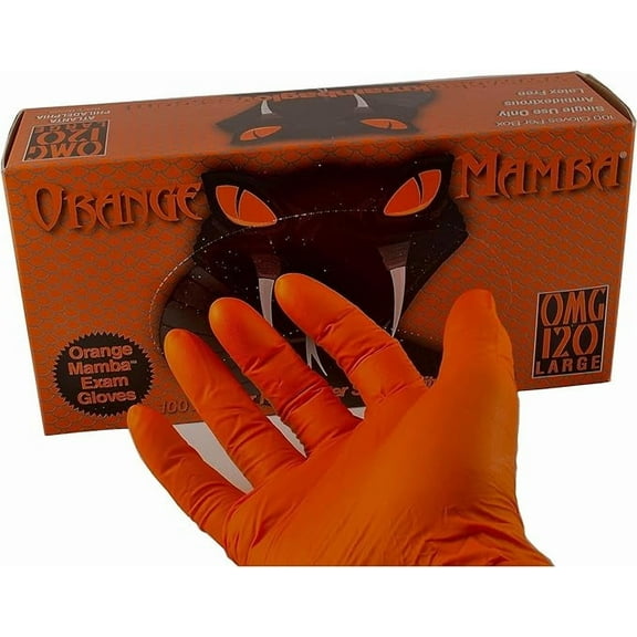 Orange Mamba Nitrile 5.8 mil, Medium OMG-110