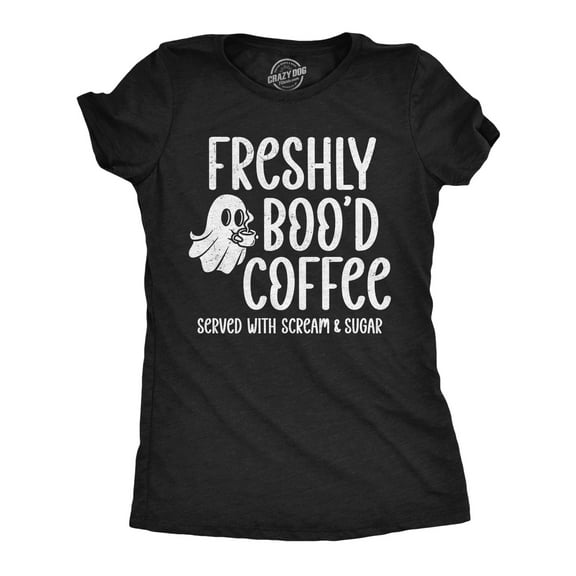 Womens Funny T Shirts Freshly Bood Coffee Sarcastic Halloween Graphic Novelty Tee for Ladies Womens Graphic Tees