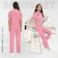 thumbnail image 7 of VIAOLI Scrubs for Women Set – Quarter-Zip Top & Slim Straight Scrub Pants, Stretchy Medical Uniform, 10 colors, 7 of 7